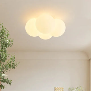 Plafonnier design moderne LED forme nuage blanc