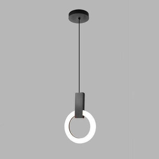 Suspension LED design anneau nordique en métal