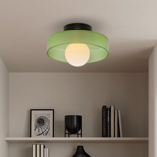 Plafonnier design moderne en verre coloré Sorlin