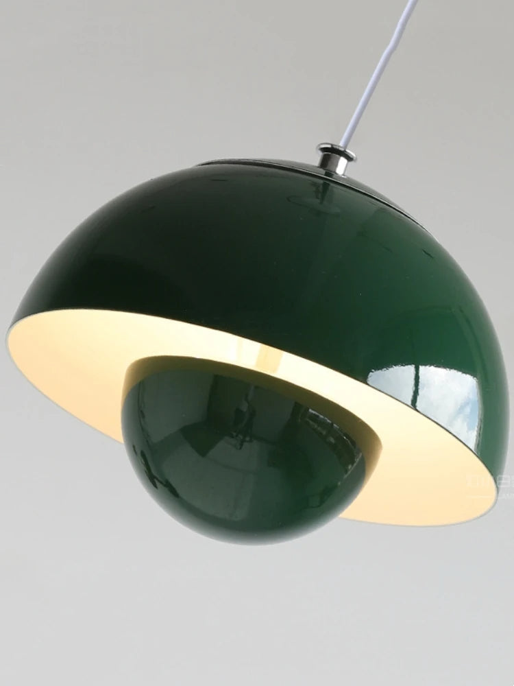 Suspension design moderne métal noir forme dôme