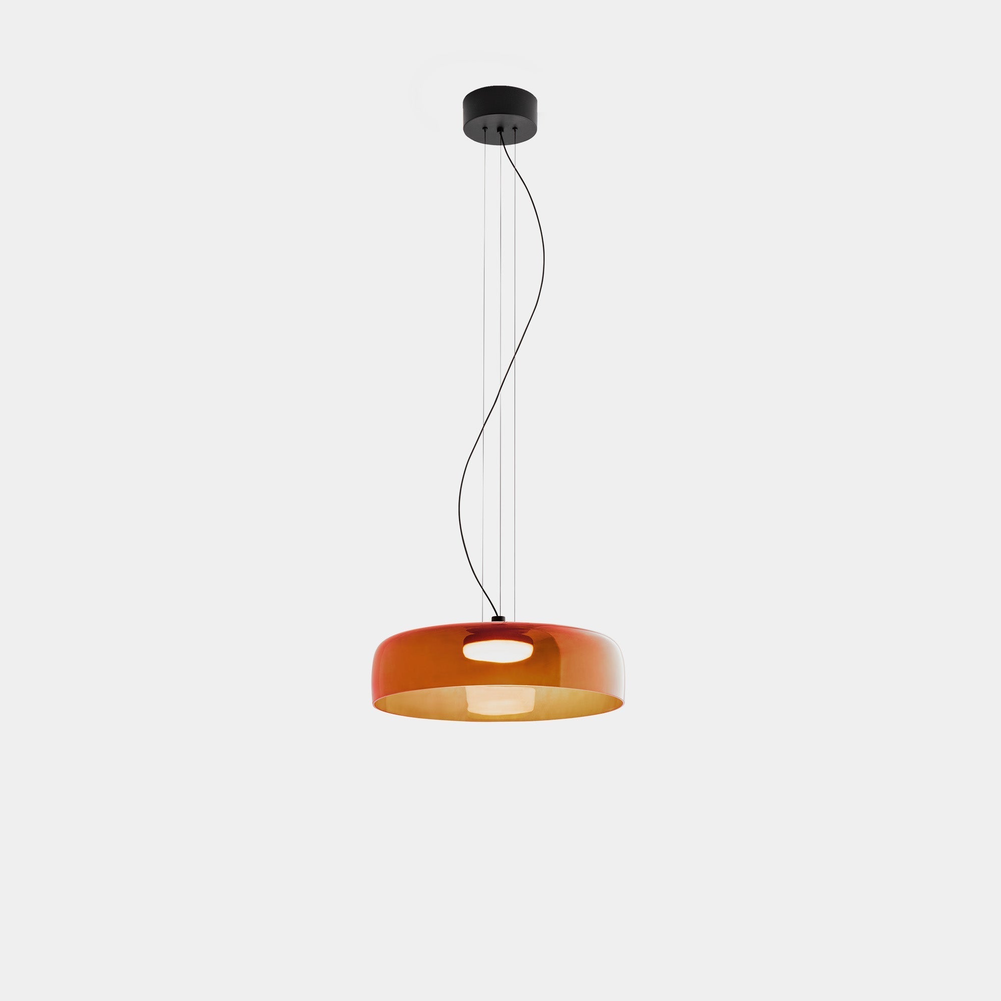 Suspension moderne en verre multicouche LED design