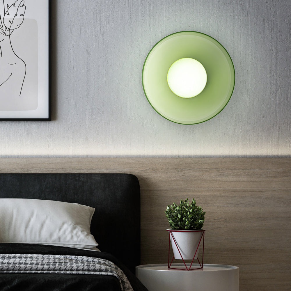 Plafonnier design moderne en verre coloré Sorlin