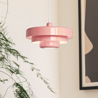 Suspension design moderne métal multicouches colorée