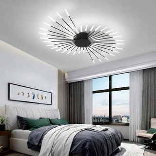 Plafonnier LED design moderne rayons lumineux
