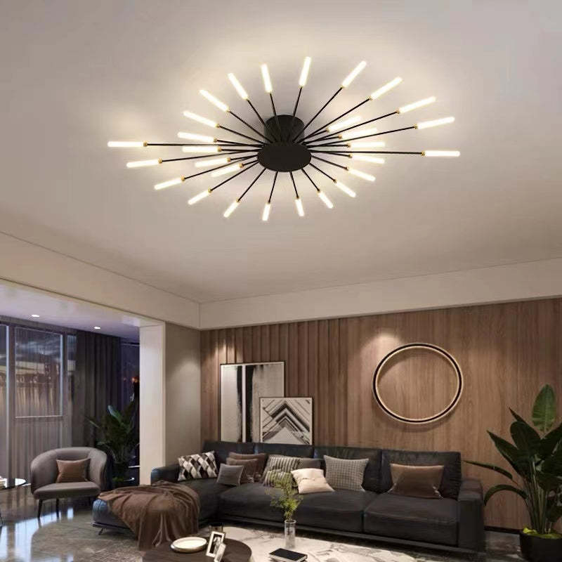 Plafonnier LED design moderne rayons lumineux