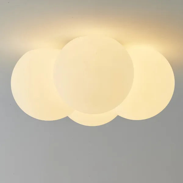 Plafonnier design moderne LED forme nuage blanc