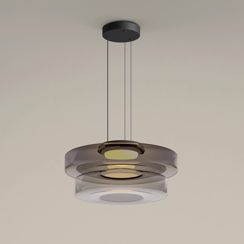 Suspension moderne verre design style Bauhaus