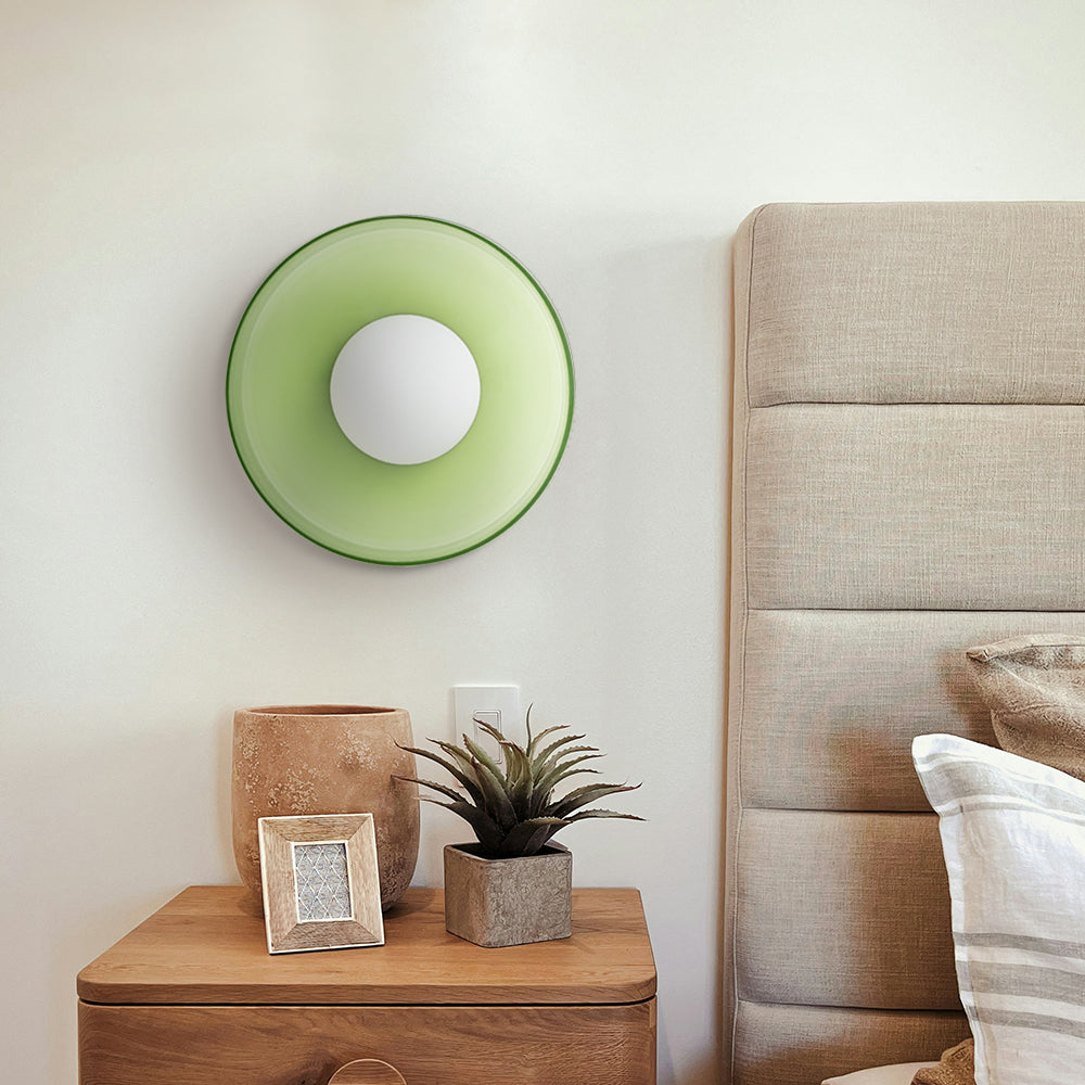 Plafonnier design moderne en verre coloré Sorlin