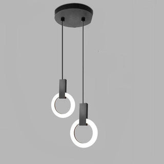 Suspension LED design anneau nordique en métal