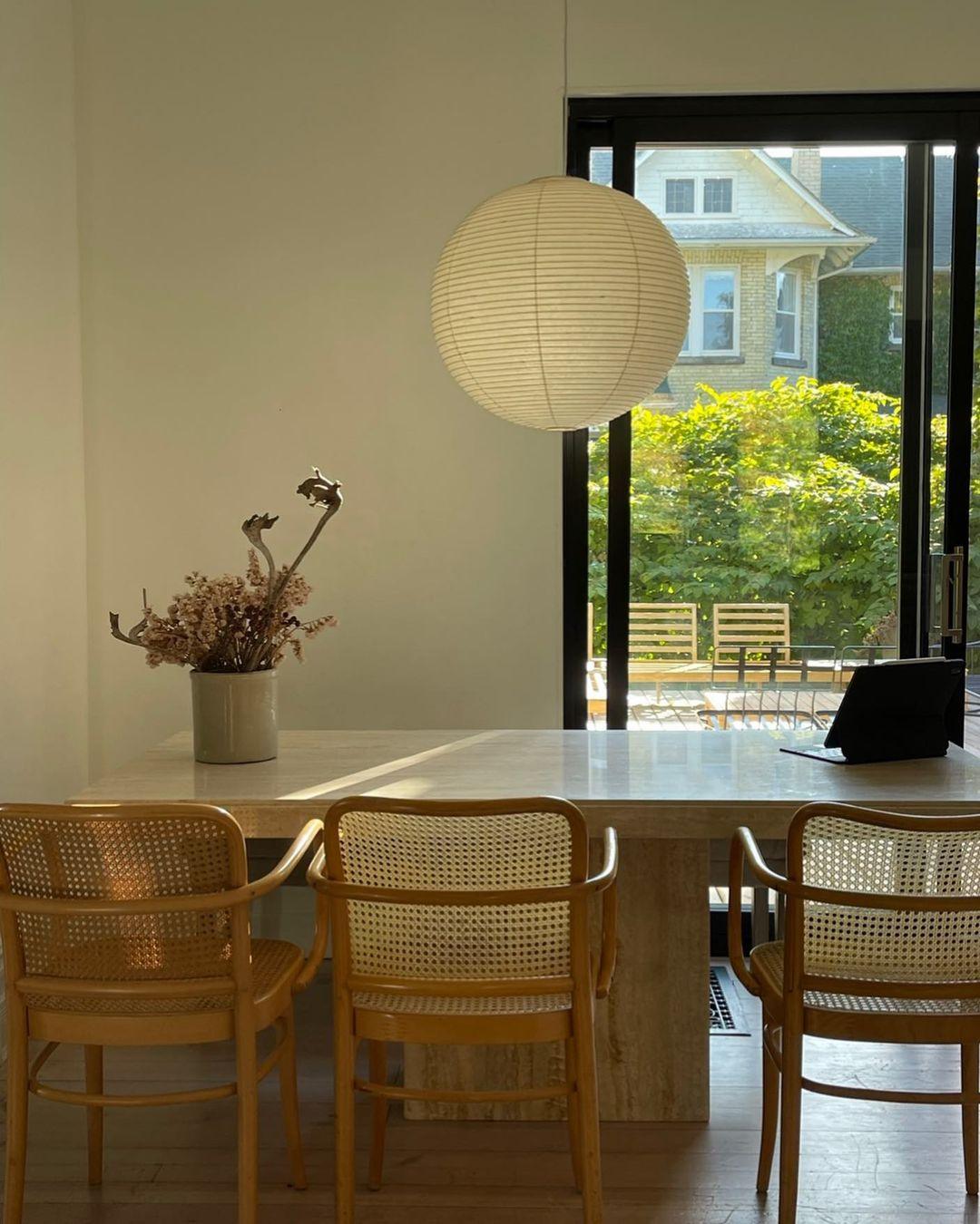 Suspension japonaise boule papier design moderne