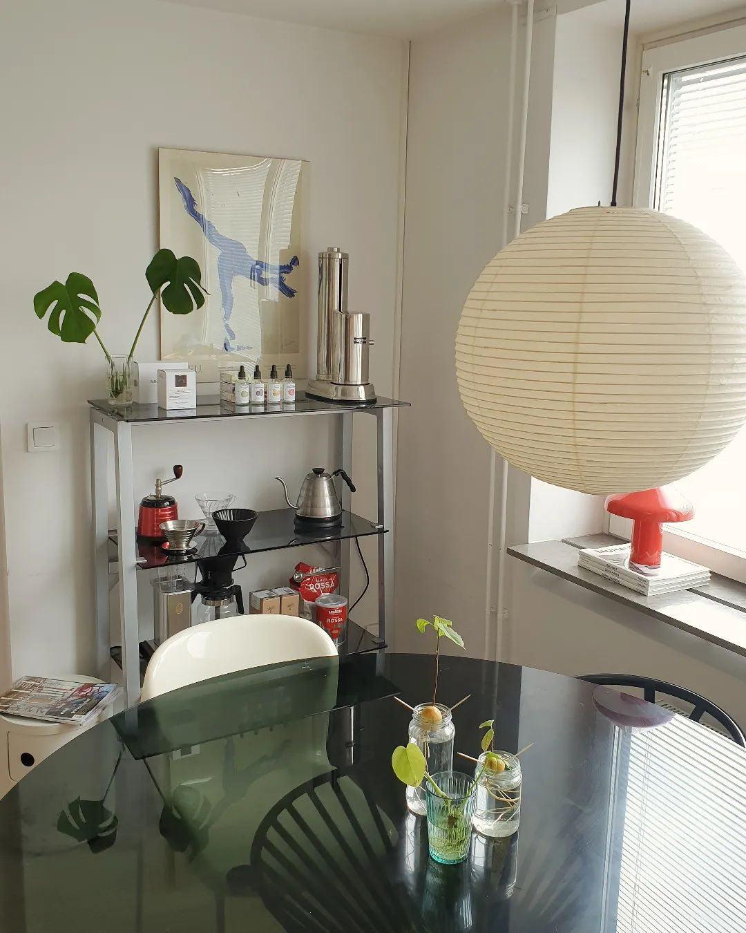 Suspension japonaise boule papier design moderne