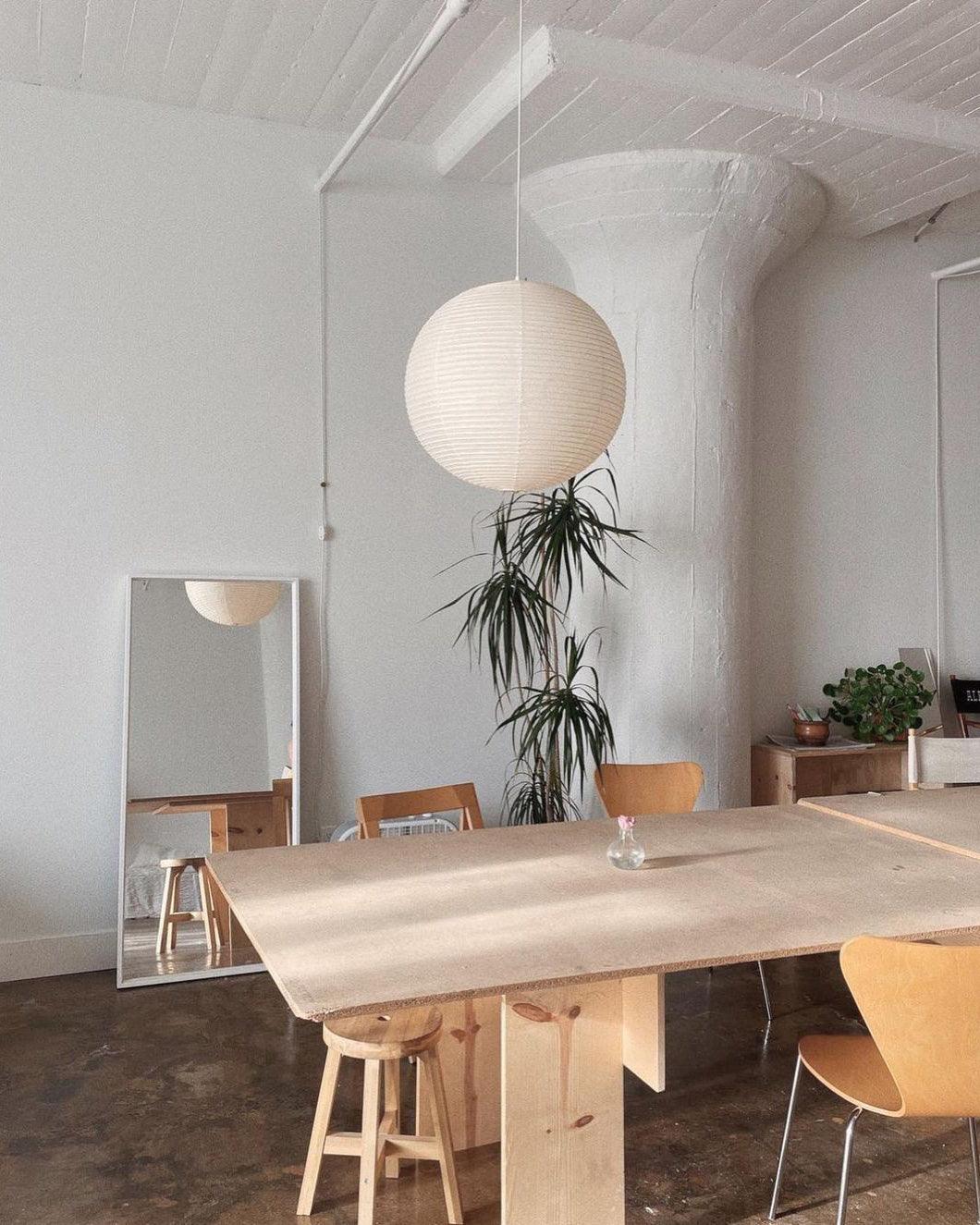 Suspension japonaise boule papier design moderne