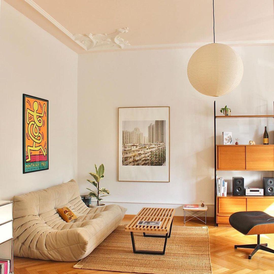 Suspension japonaise boule papier design moderne