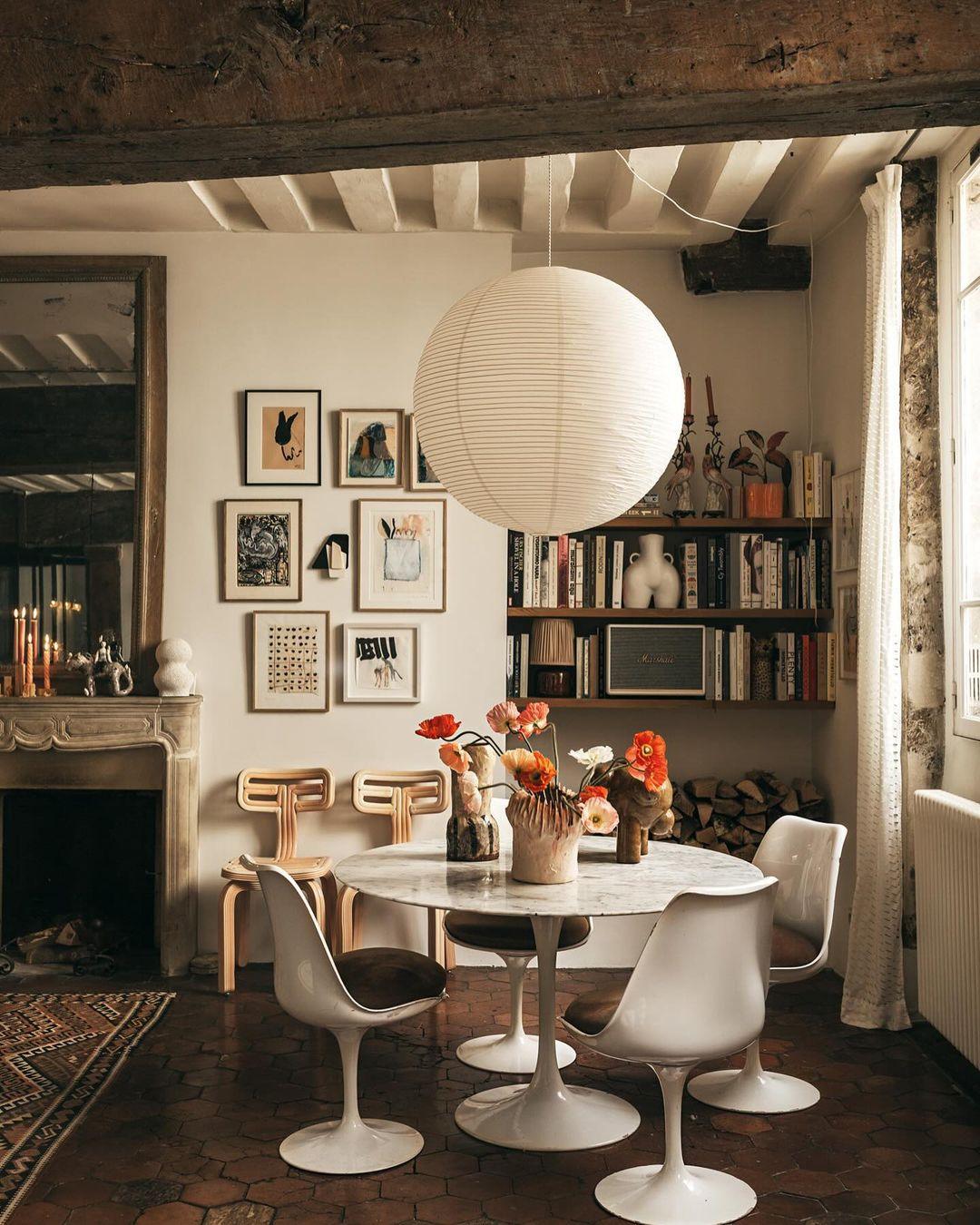 Suspension japonaise boule papier design moderne