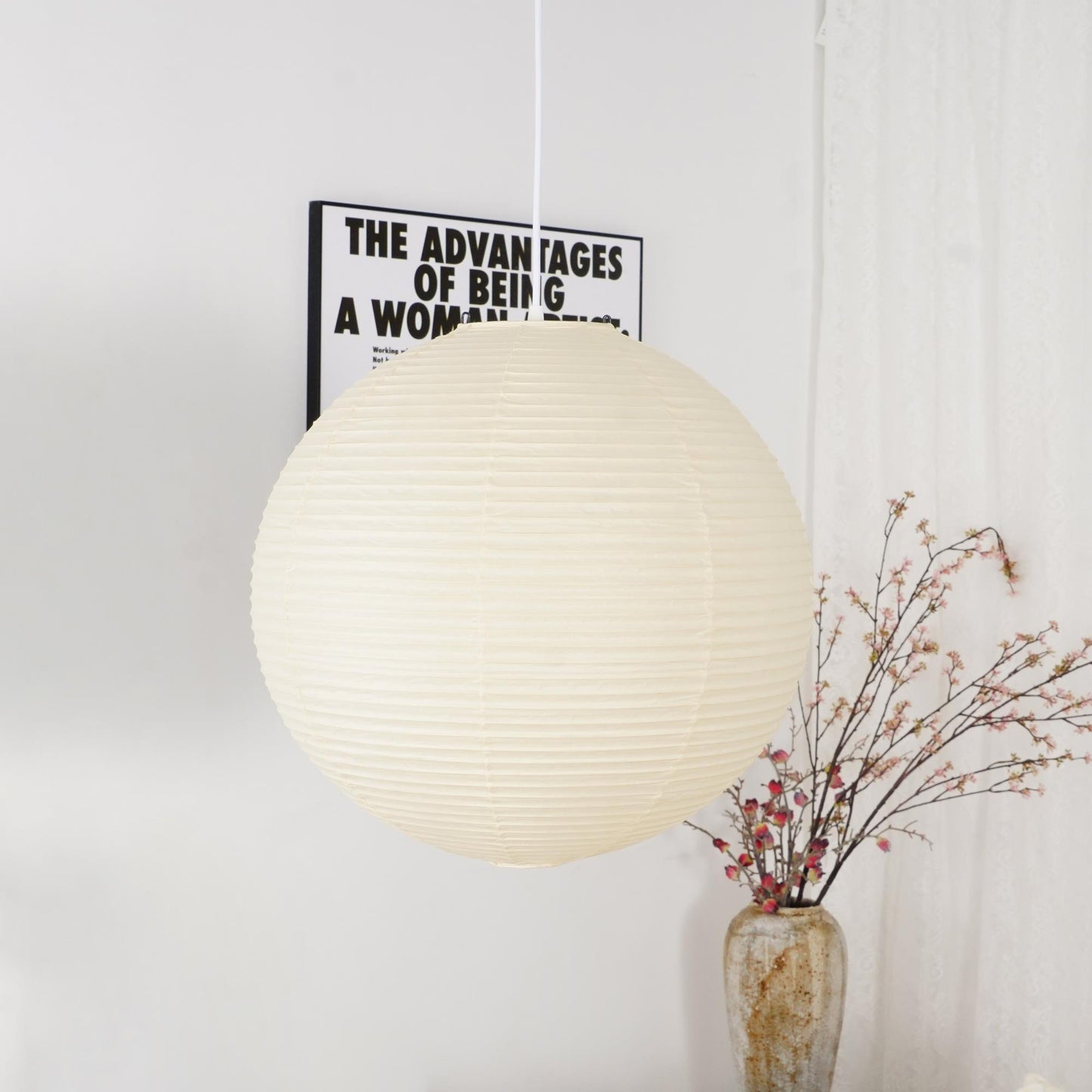 Suspension japonaise boule papier design moderne