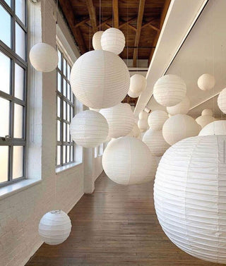 Suspension japonaise boule papier design moderne