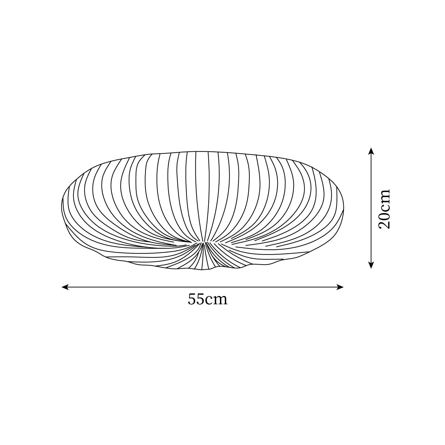 Suspension design blanche plissée moderne LED