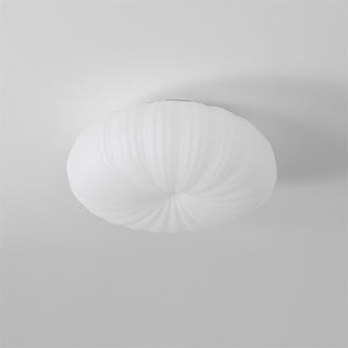 Suspension design blanche plissée moderne LED