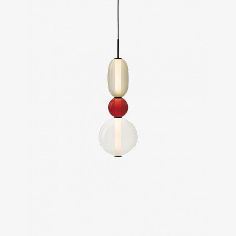 Suspension design en verre coloré modulable LED