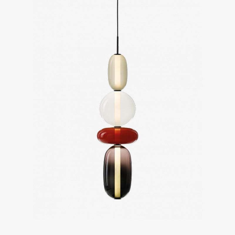 Suspension design en verre coloré modulable LED