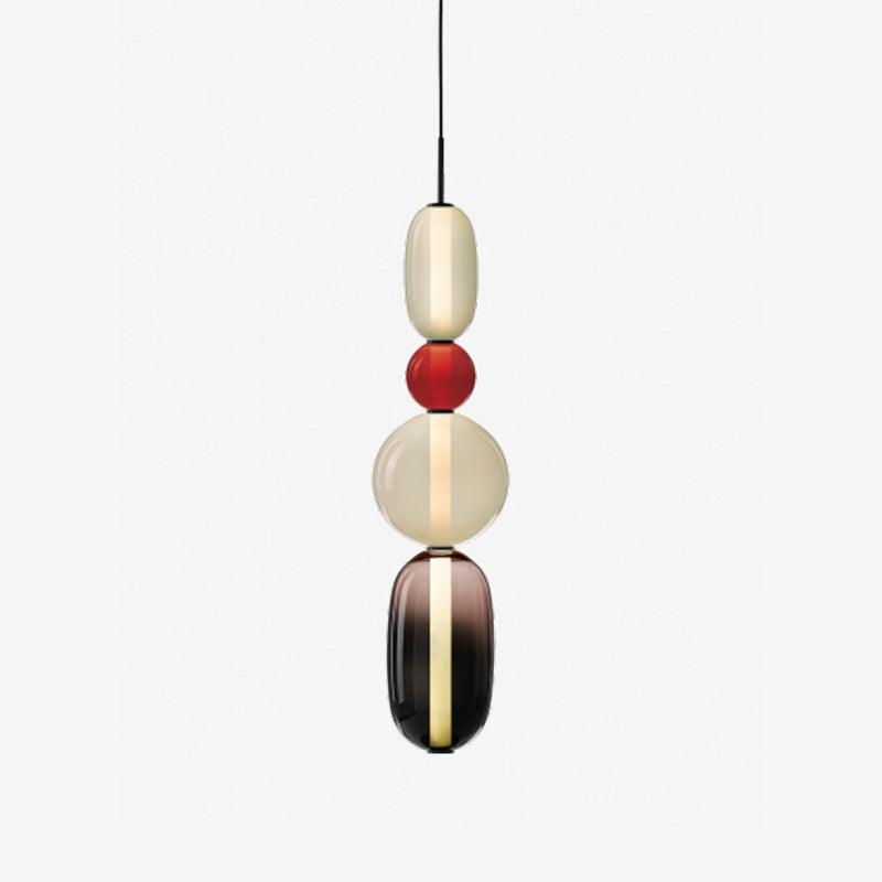 Suspension design en verre coloré modulable LED