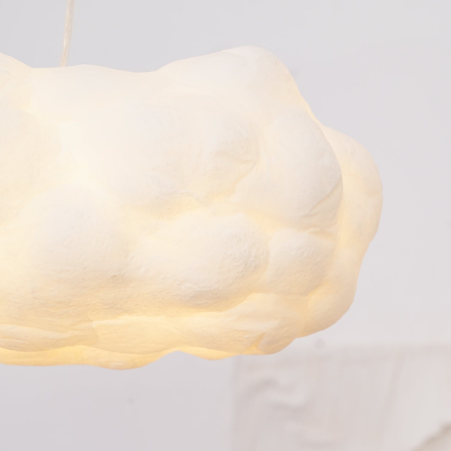 Suspension design nuage lumineux en fibre moderne