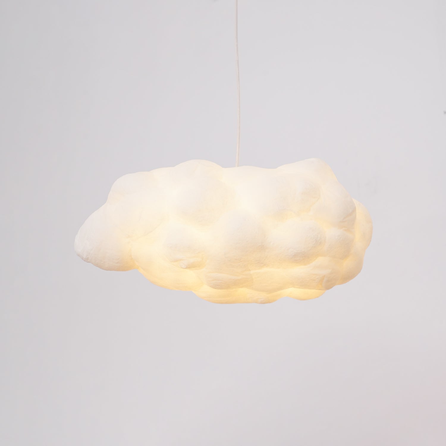 Suspension design nuage lumineux en fibre moderne