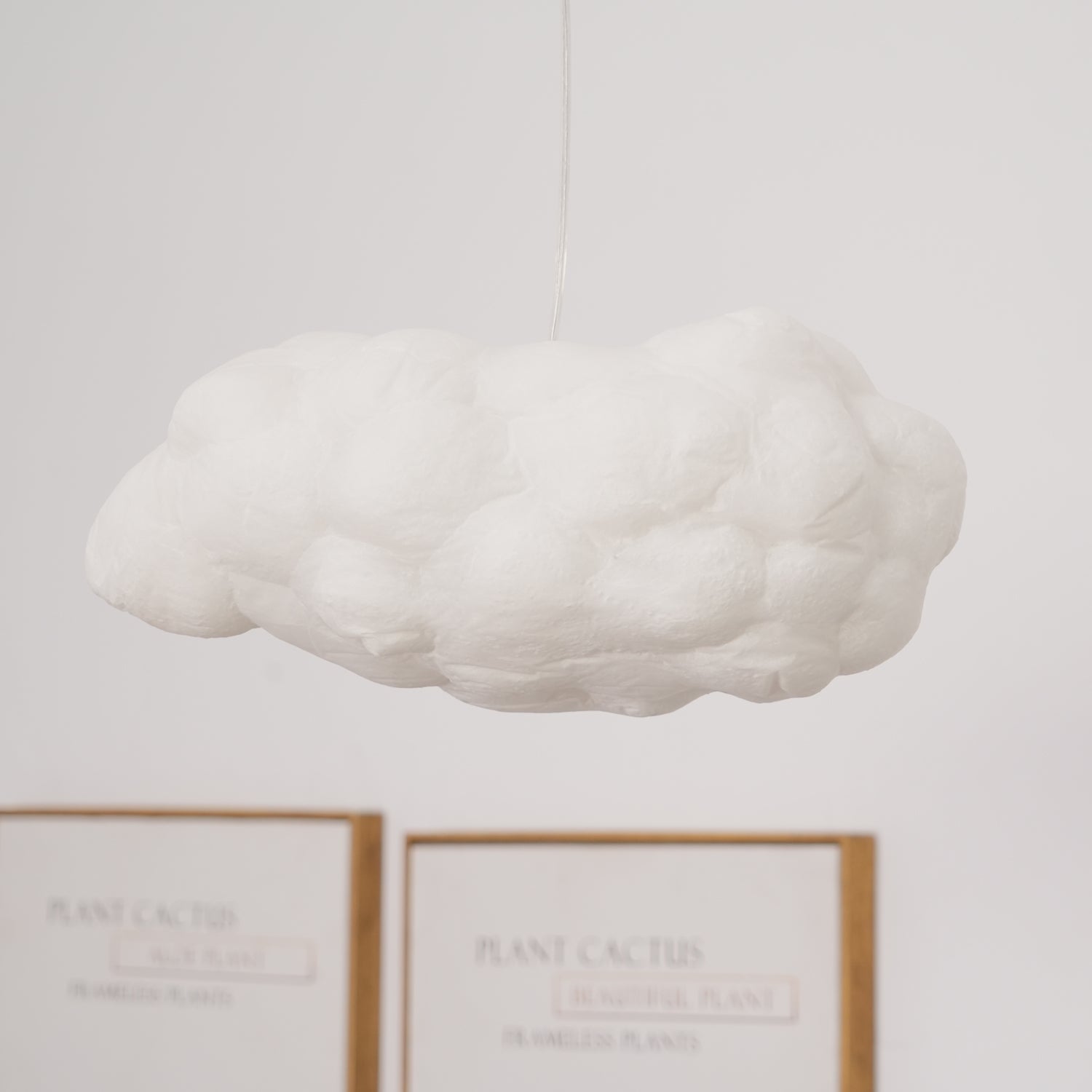Suspension design nuage lumineux en fibre moderne