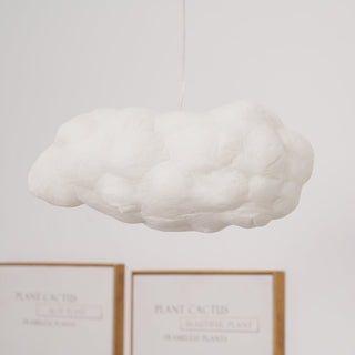 Suspension design nuage lumineux en fibre moderne