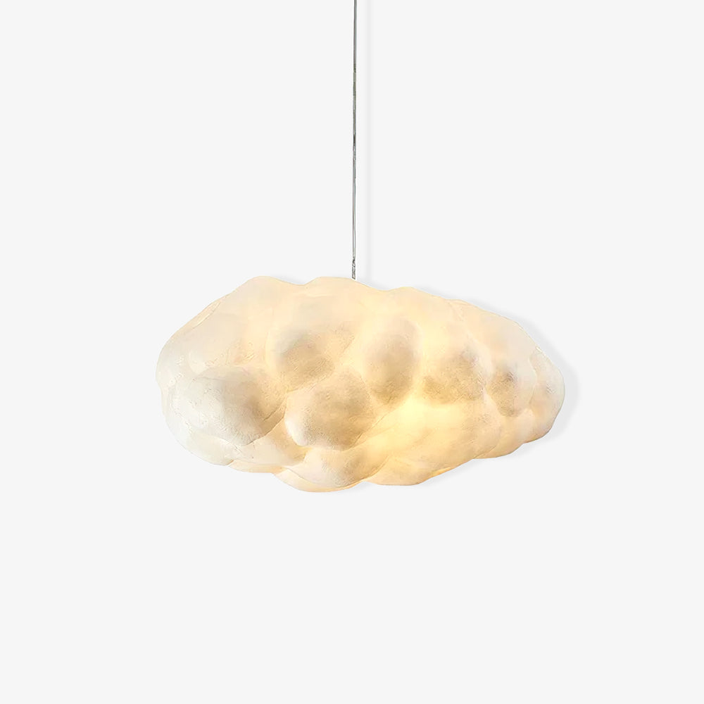 Suspension design nuage lumineux en fibre moderne