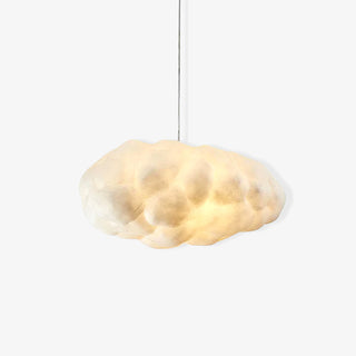 Suspension design nuage lumineux en fibre moderne