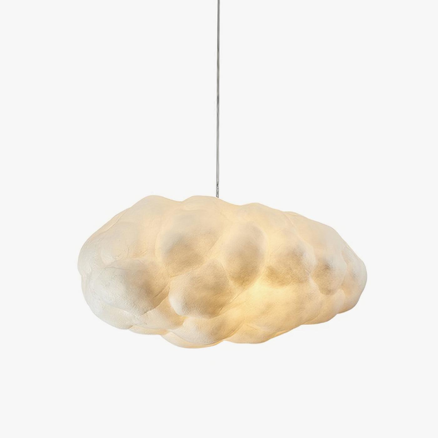 Suspension design nuage lumineux en fibre moderne