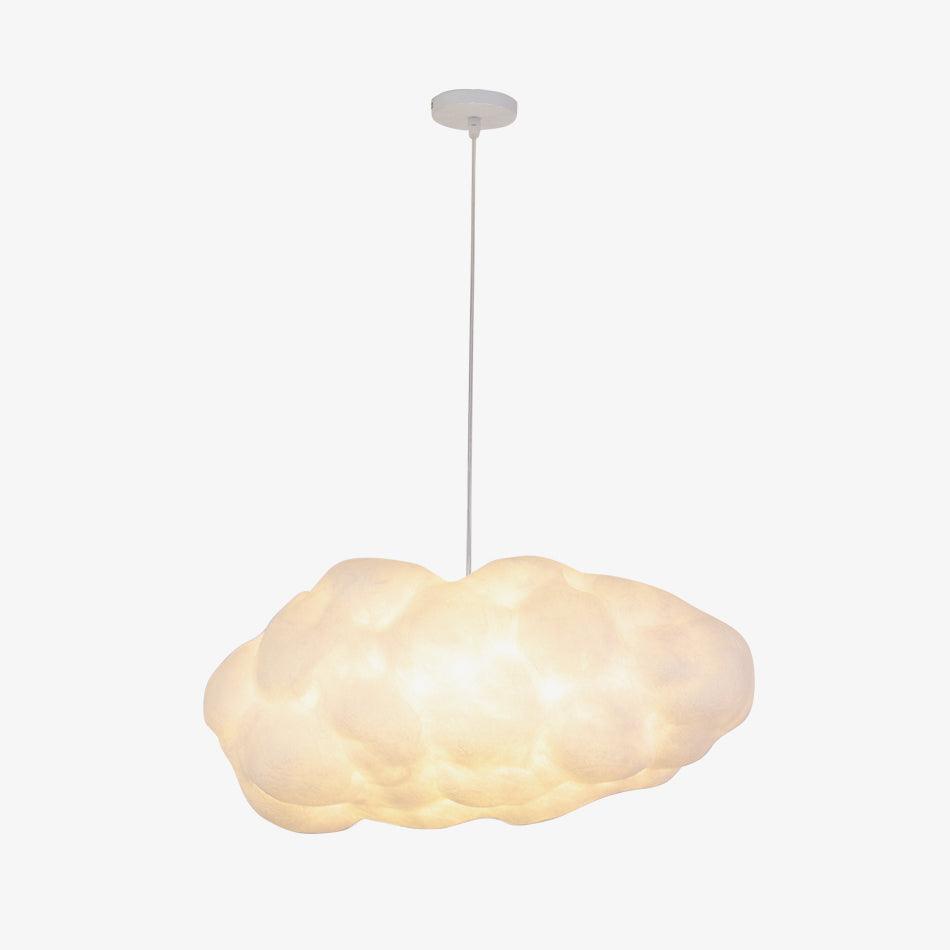 Suspension design nuage lumineux en fibre moderne