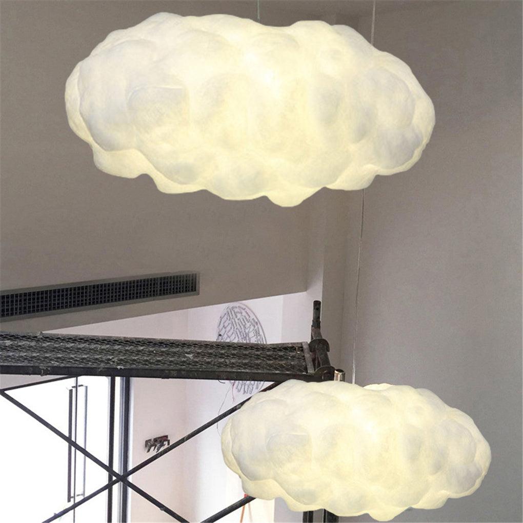 Suspension design nuage lumineux en fibre moderne