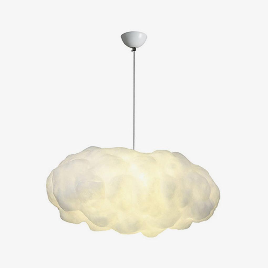 Suspension design nuage lumineux en fibre moderne