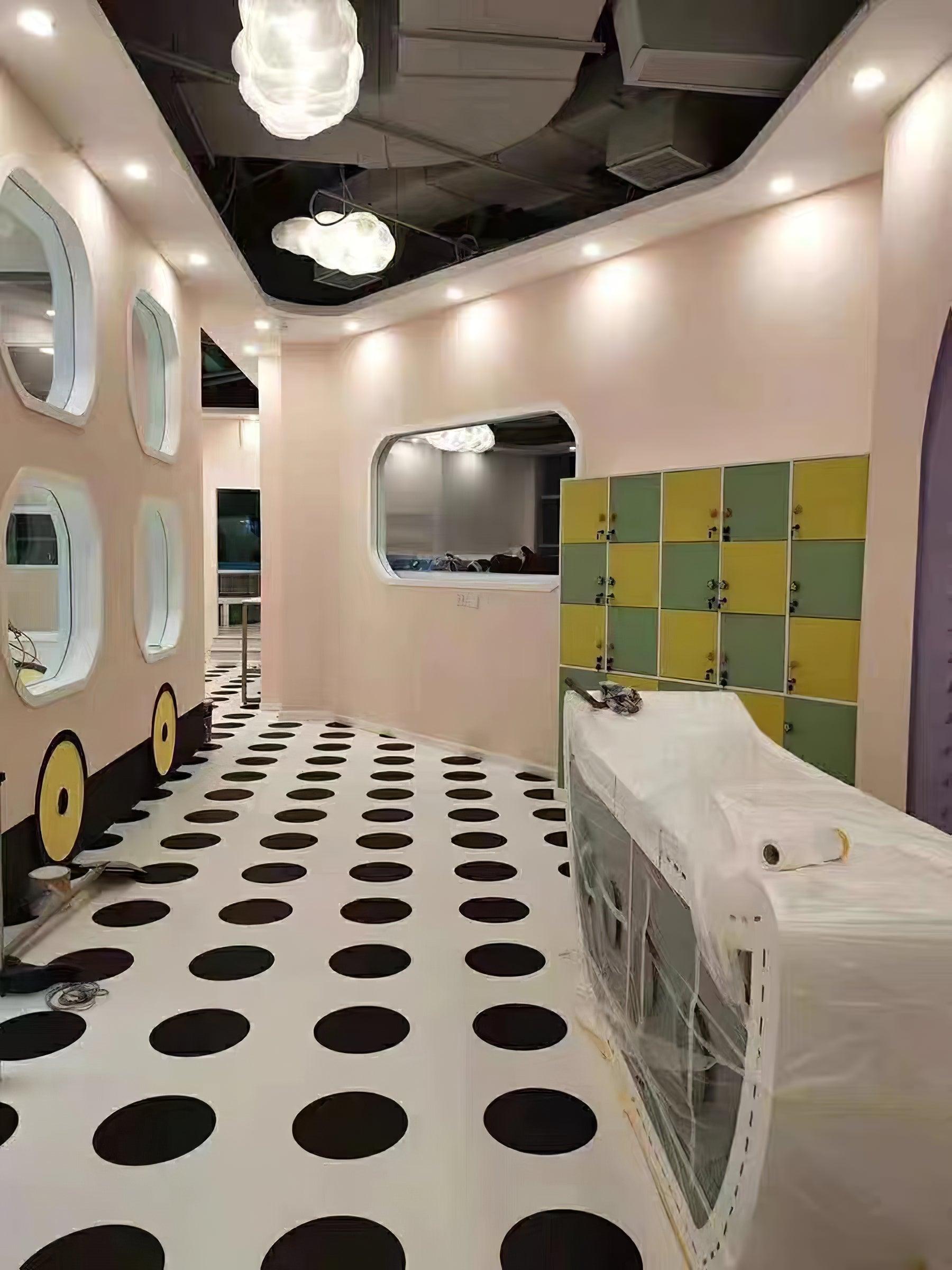 Suspension design nuage lumineux en fibre moderne