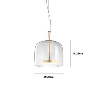 Suspension moderne en verre fumé et métal doré