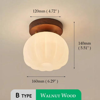Plafonnier japonais design bois et verre dépoli