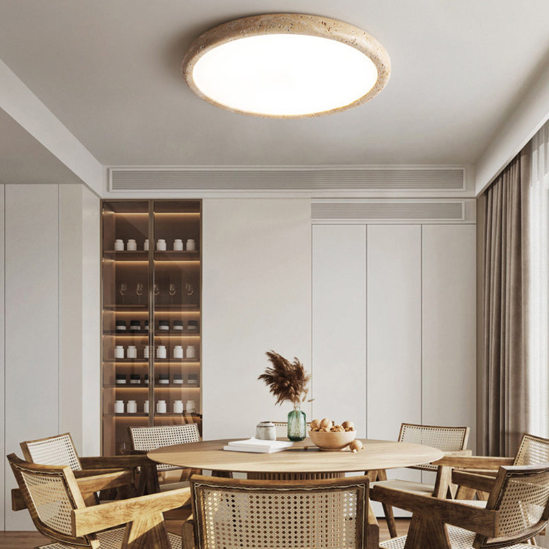 Plafonnier LED moderne en pierre naturelle kaki