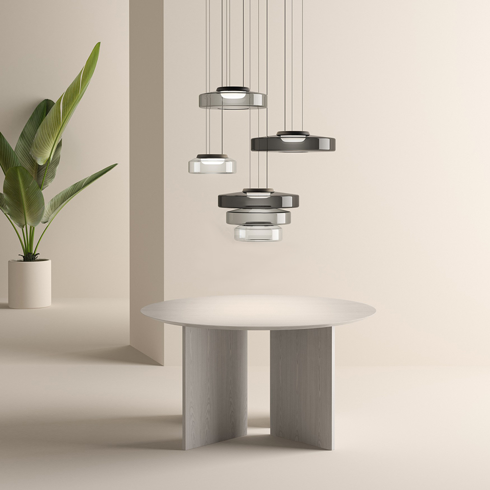 Suspension moderne verre design style Bauhaus