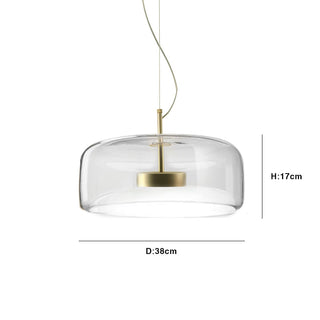 Suspension moderne en verre fumé et métal doré