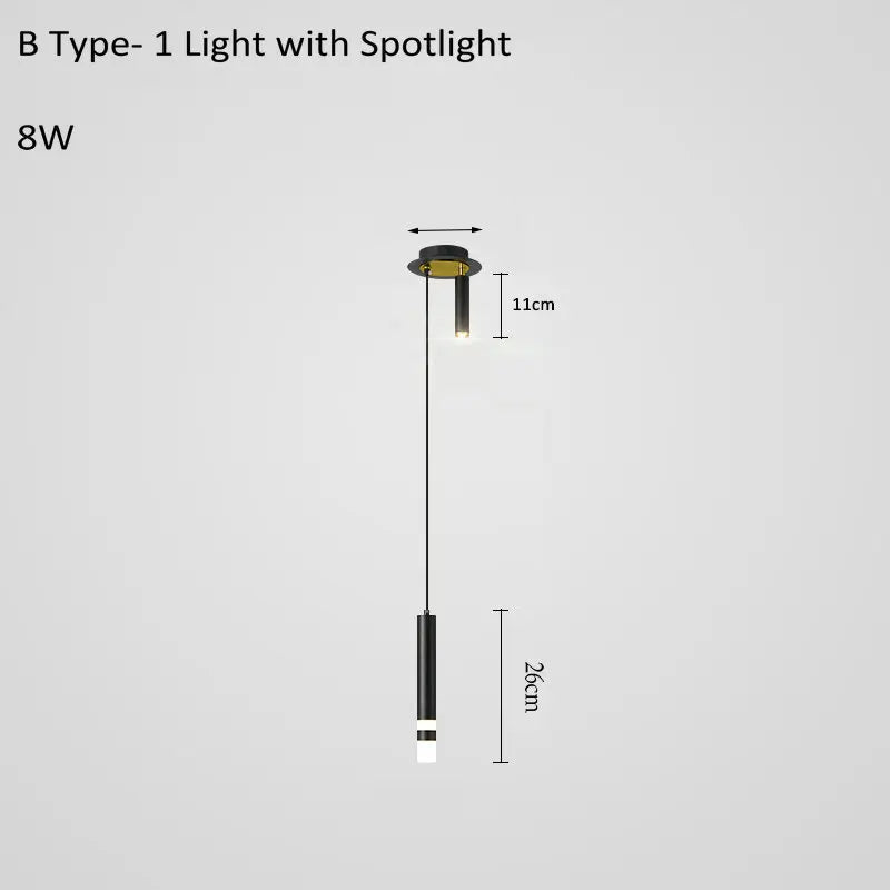 Suspension design moderne LED métal noir et doré