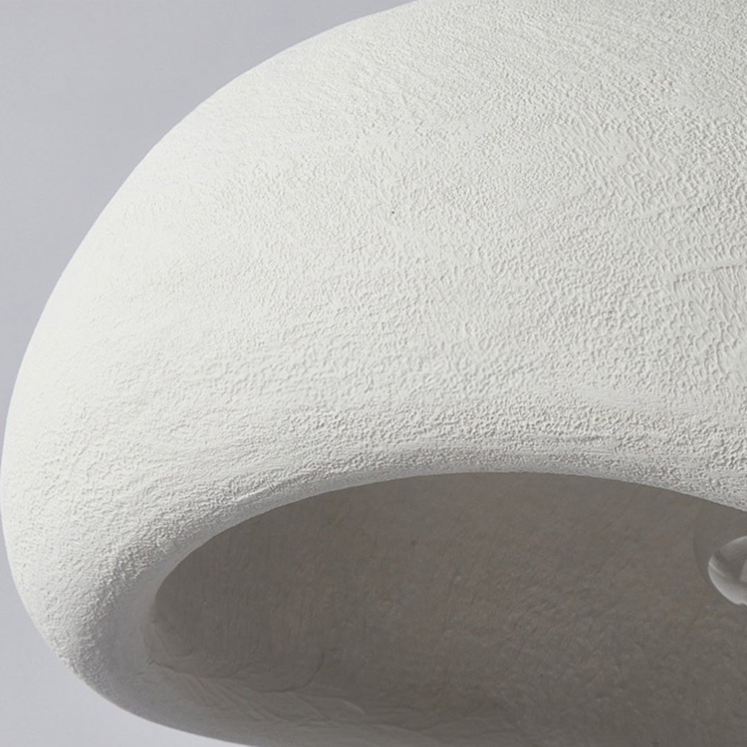 Suspension design moderne en résine blanche Wabi Sabi