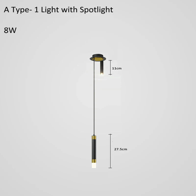 Suspension design moderne LED métal noir et doré