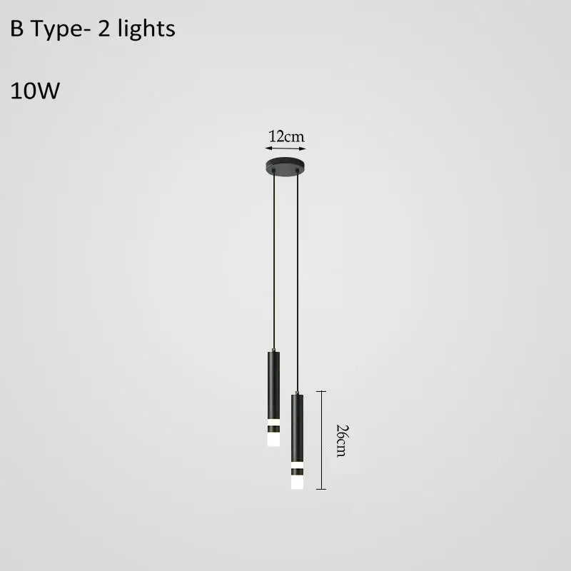 Suspension design moderne LED métal noir et doré