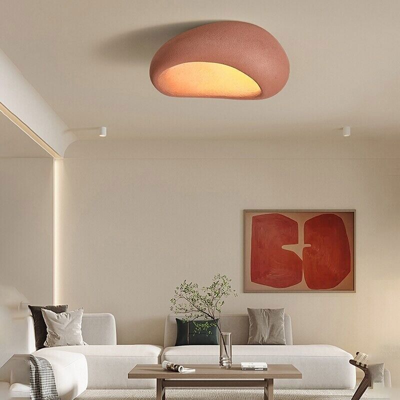 Plafonnier design japonais Wabi-Sabi en résine