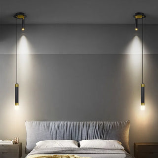 Suspension design moderne LED métal noir et doré