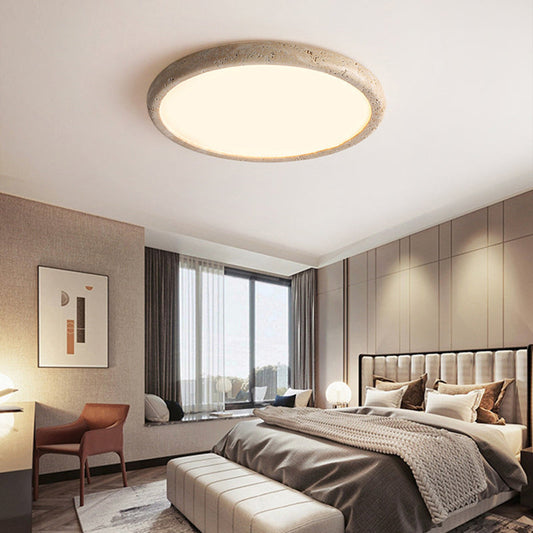 Plafonnier LED moderne en pierre naturelle kaki
