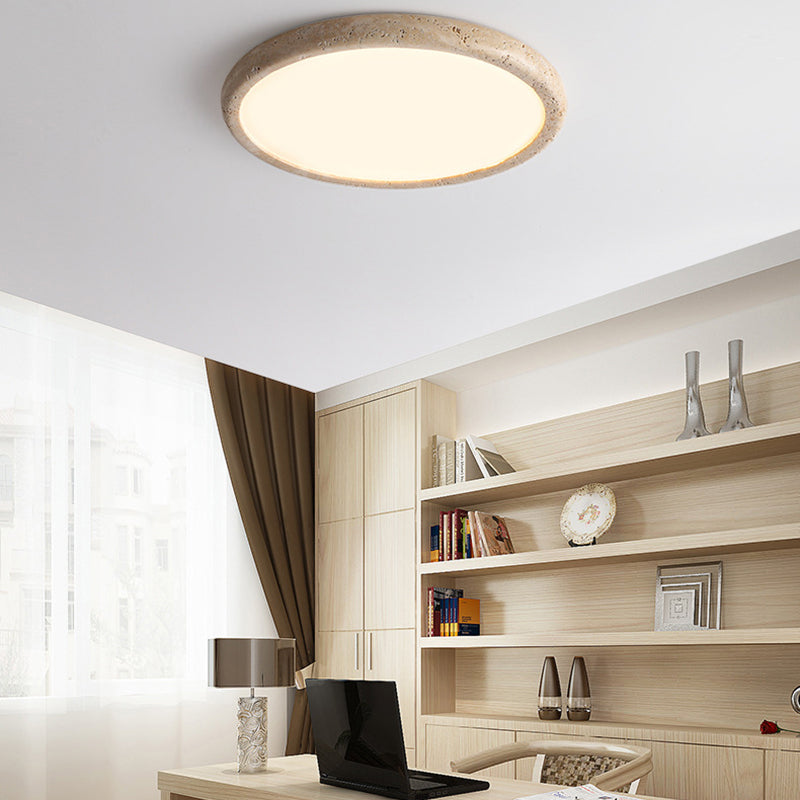 Plafonnier LED moderne en pierre naturelle kaki