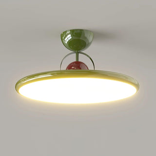 Suspension LED moderne verte avec variateur d'intensité